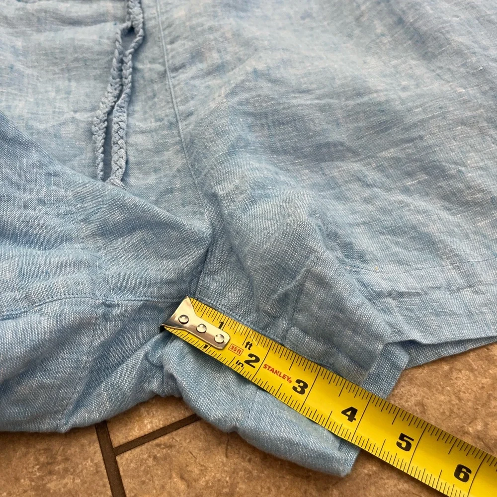 100% linen chambray shorts size extra large - Picture 8 of 8